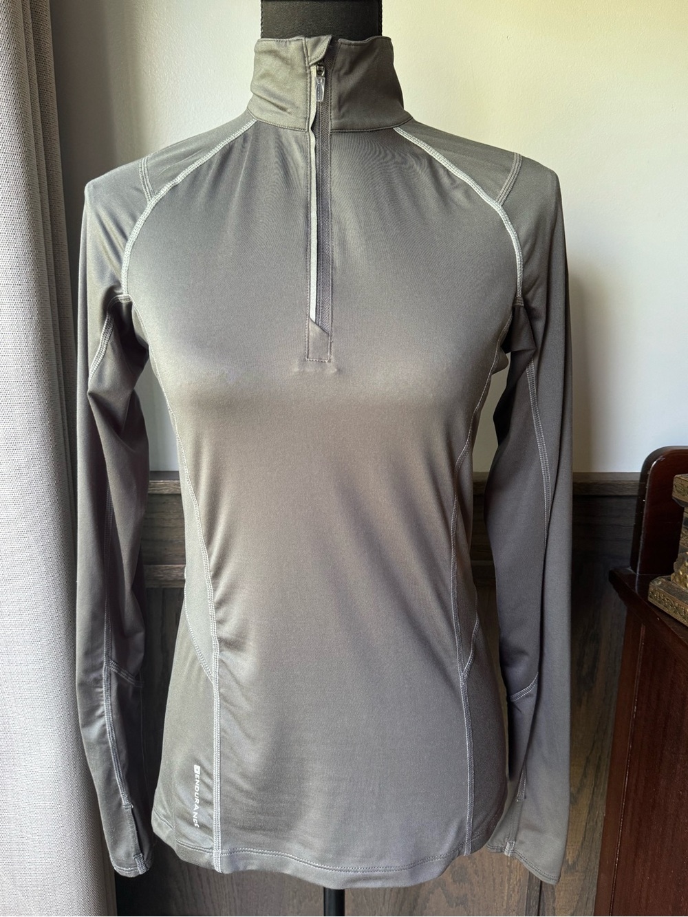 OGIO Charcoal Gray Long-Sleeve Half-Zip Performance Top XS EUC - Picture 2 of 11